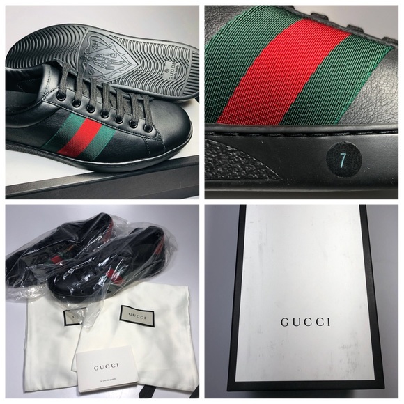 ๐SOLD๐ Gucci Mens Ace Ribbon Leather Sneaker - Picture 8 of 8